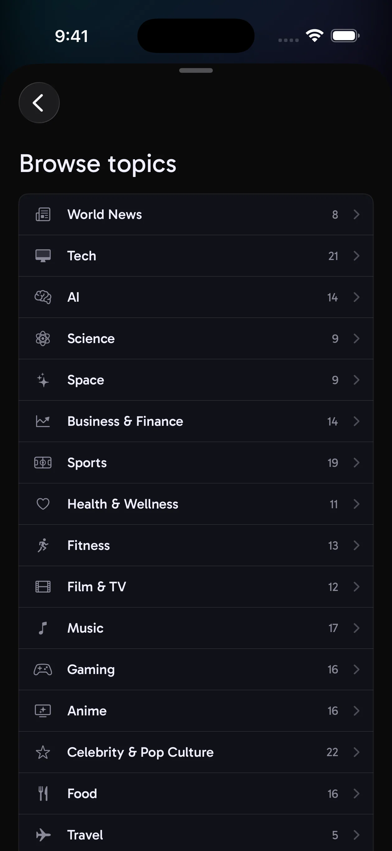 Add the sites you love.